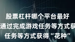 股票杠杆哪个平台最好用您可以通过完成游戏任务等方式获得“花种”